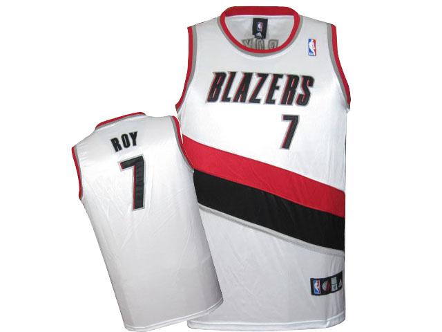 NBA Portland Trail Blazers 7 Brandon Roy Authentic White Jersey